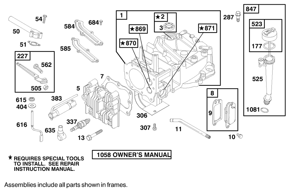 Engine Briggs & Stratton Model 12u802-1740-E1 Diagram and Parts List for 20713 9900001 - 9999999 Toro Lawn Mower