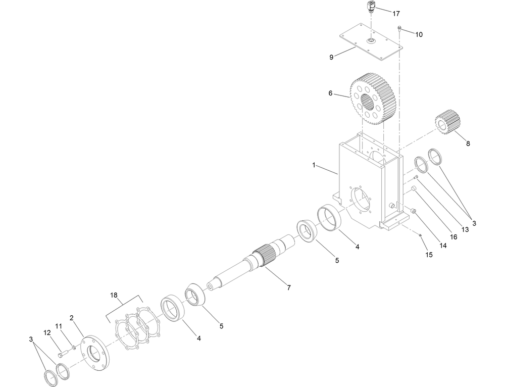 Rotary Box Assembly No. 133-6208-03 Diagram and Parts List for 23898 400000000 - 999999999 Toro Lawn Tractor Accessories