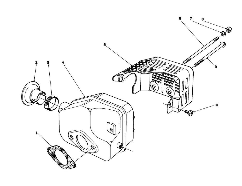 Muffler Assembly (Model No. 47pn2-6) Diagram and Parts List for 20917B 39000001 - 39999999 Toro Lawn Mower