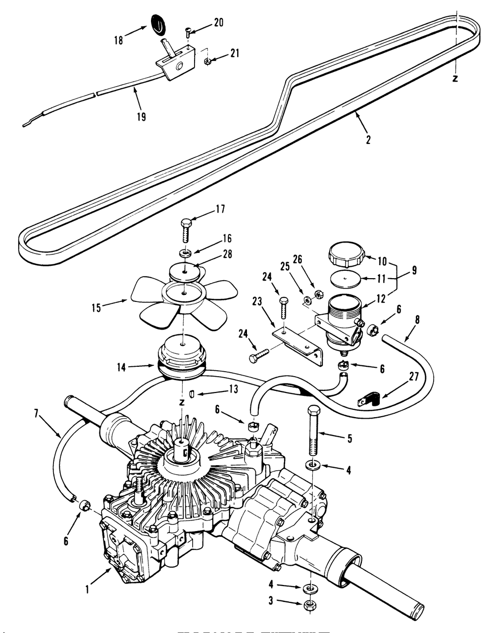 Transmission Assembly (212-H) Diagram and Parts List for 32-12BEA3 1000001 - 1999999 Toro Lawn Tractor