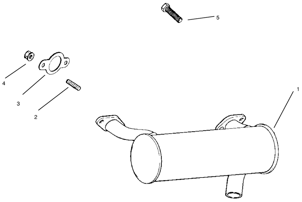 Exhaust Diagram and Parts List for 30612 990001 - 999999 Toro Lawn Tractor