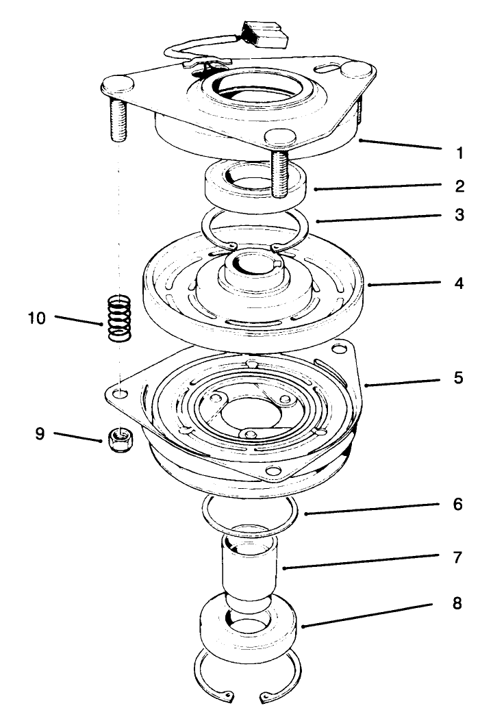 Clutch Assembly No. 54-3200 Diagram and Parts List for 30180 690001 - 699999 Toro Lawn Tractor Accessories