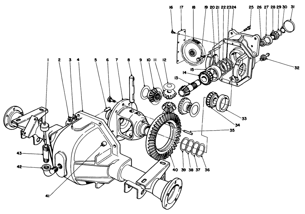 Differential Assembly Diagram and Parts List for 30798 9000001 - 9999999 Toro Lawn Tractor