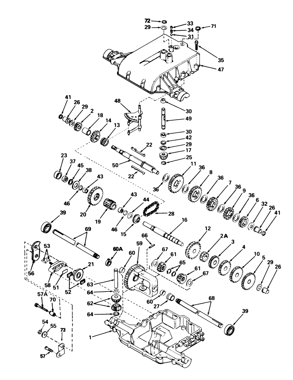 Peerless Transaxle Model No. 801f Diagram and Parts List for 57430 8000001 - 8999999 Toro Lawn Tractor