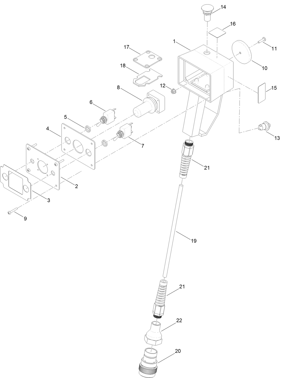 Travel Pendant Assembly No. 131-9036 Diagram and Parts List for 23898 400000000 - 999999999 Toro Lawn Tractor Accessories