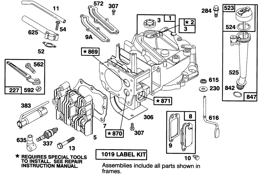 Engine Briggs & Stratton Model 127702-0115-01 Diagram and Parts List for 20903B 4900001 - 4999999 Toro Lawn Mower