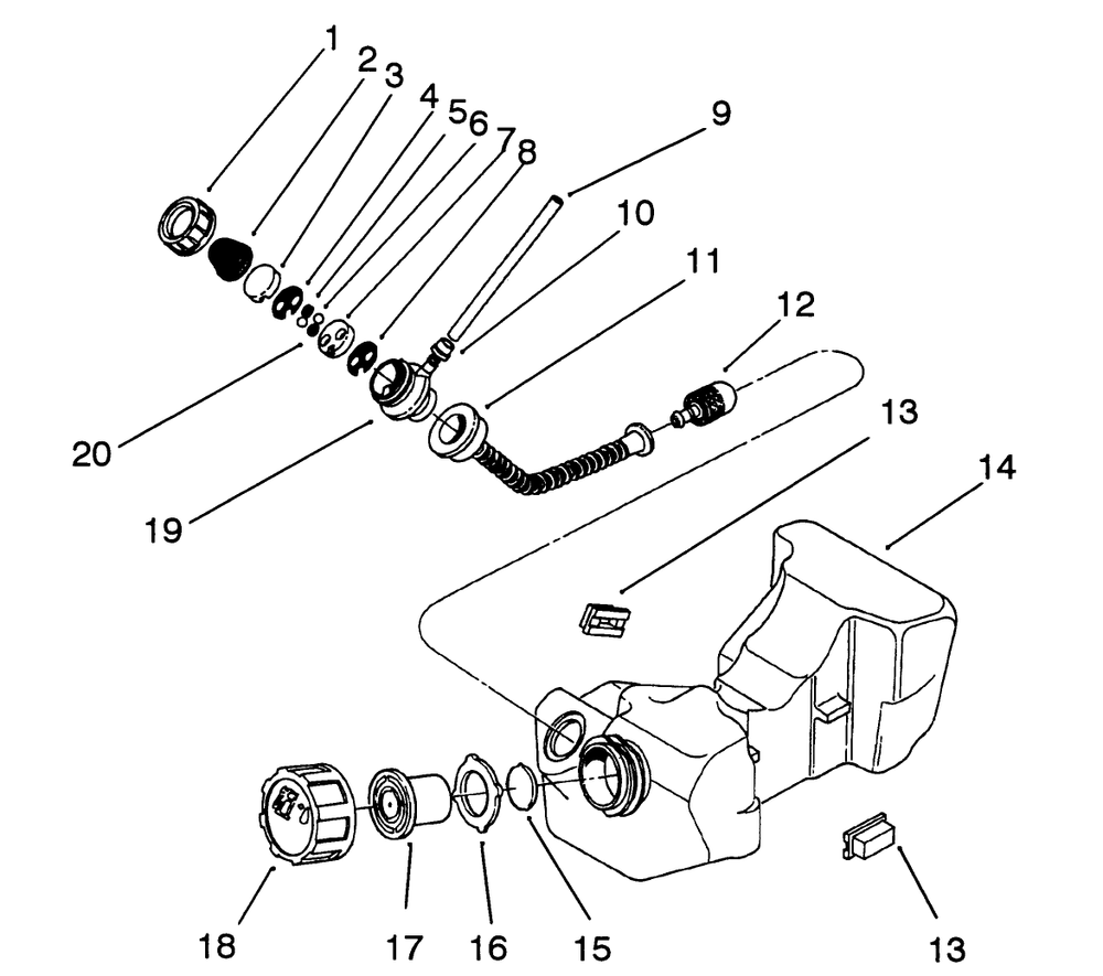 Engine Assembly (Continued) Diagram and Parts List for 51650 2000001 - 2999999 Toro Trimmer