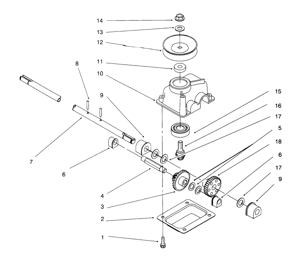 Gearcase Assembly No. 71-9600 Diagram and Parts List for 20923B 69000001 - 69999999 Toro Lawn Mower