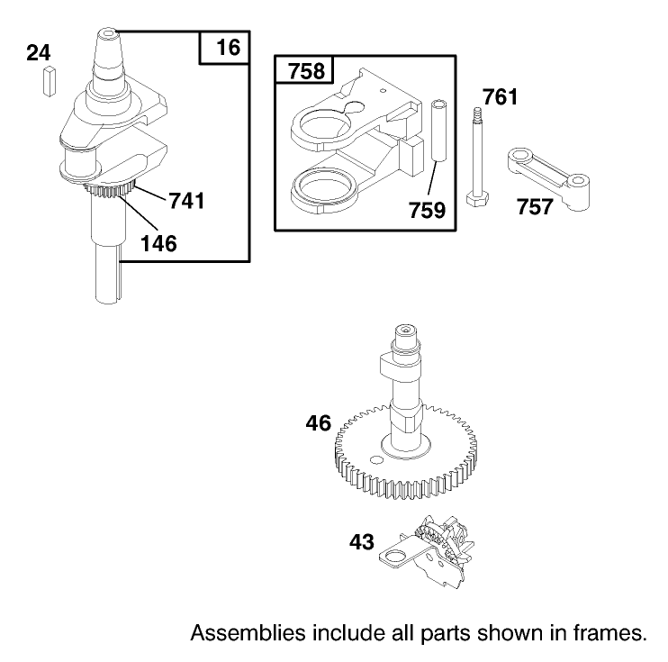 Engine Briggs & Stratton Model 284707-1148-E1 Diagram and Parts List for 71189 8900001 - 8999999 Toro Lawn Tractor