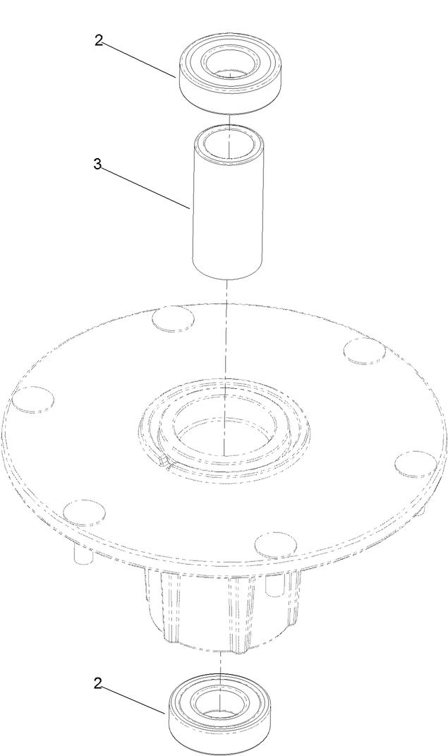 Spindle Assembly Diagram and Parts List for 72264TE 406427909-406429999 Toro Lawn Mower