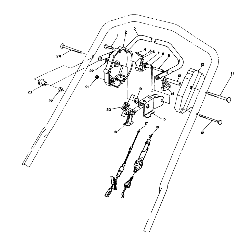 Traction Control Assembly Diagram and Parts List for 27501 2000001 - 2999999 Toro Lawn Mower