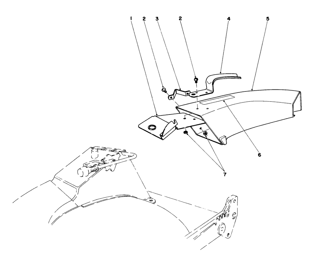 Side Discharge Chute Model No. 59108 (Optional) Diagram and Parts List for 20810 2000001 - 2999999 Toro Lawn Mower