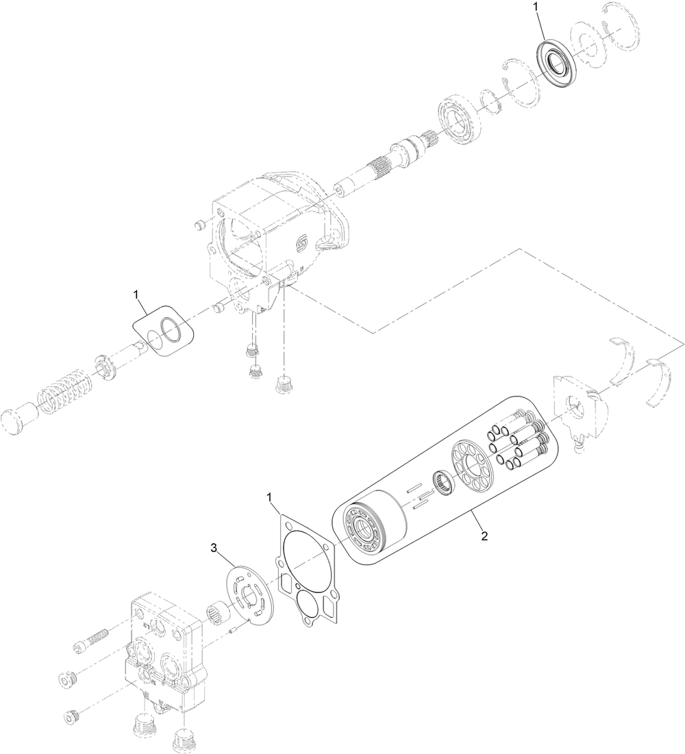 Hydraulic Motor Assembly No. 142-5691 Diagram and Parts List for 72144 413000000 - 999999999 Toro Lawn Tractor