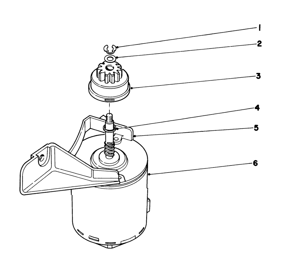 Starter Motor Diagram and Parts List for 20715 9000001 - 9999999 Toro Lawn Mower