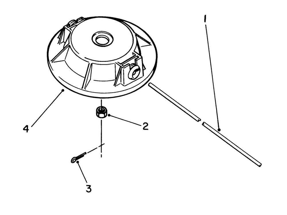 Fixed Line Head (Optional) Diagram and Parts List for 51643 6000001 - 6999999 Toro Trimmer