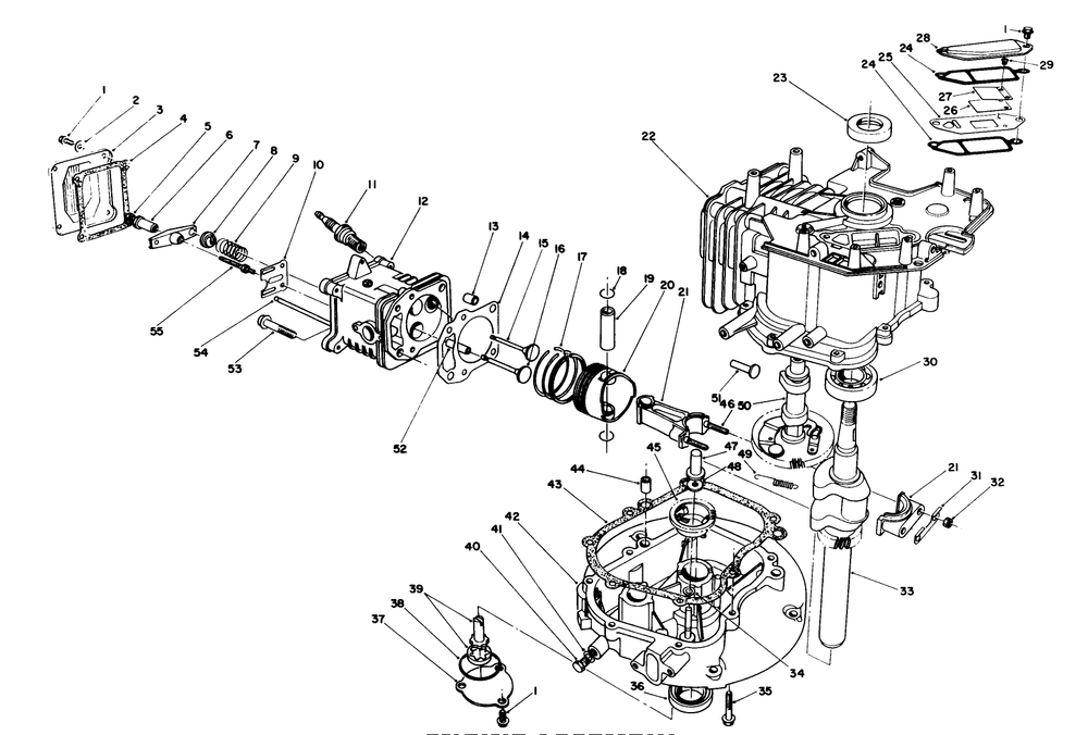 Engine Assembly (Model No. Vmh7) Diagram and Parts List for 20526C 8000001 - 8999999 Toro Lawn Mower