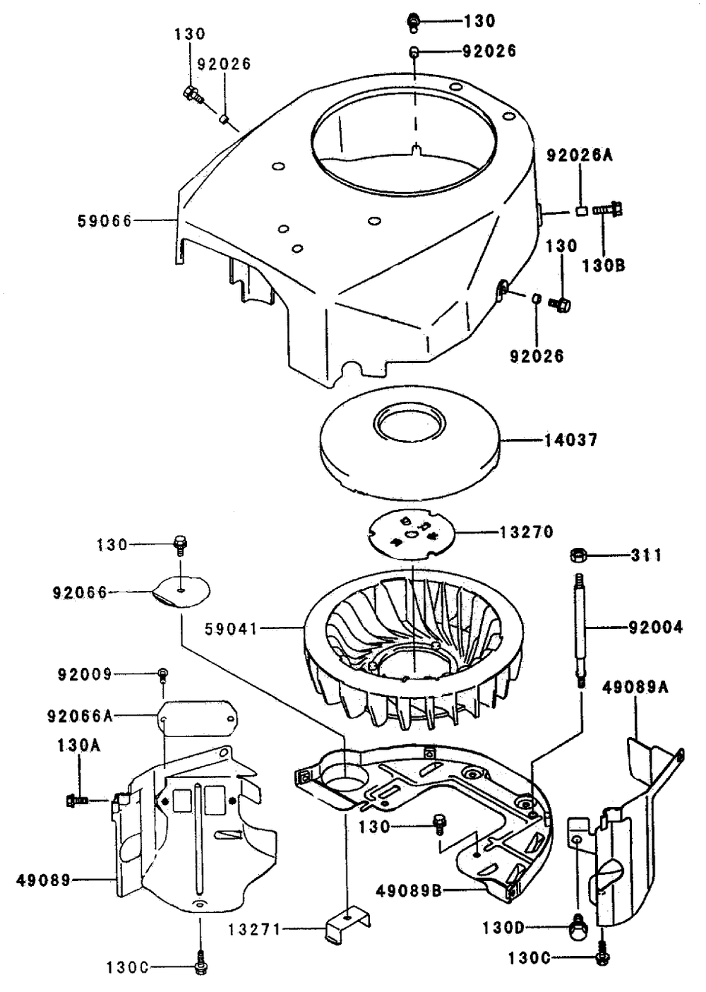 Crankcase Assembly Diagram and Parts List for 74228 (210000001-210999999)(2001) Toro Lawn Mower