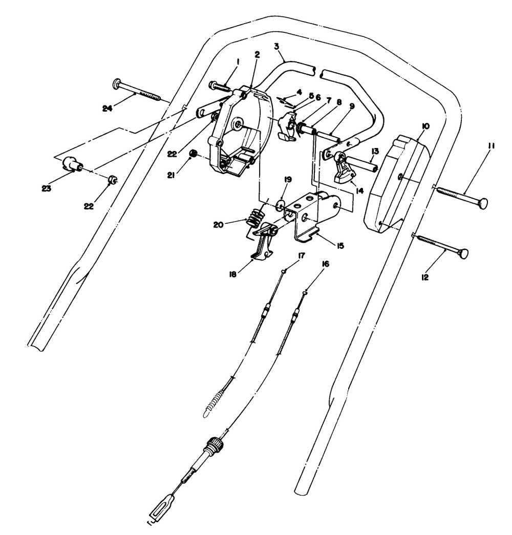 Traction Control Assembly Diagram and Parts List for 20622 7000001 - 7999999 Toro Lawn Mower