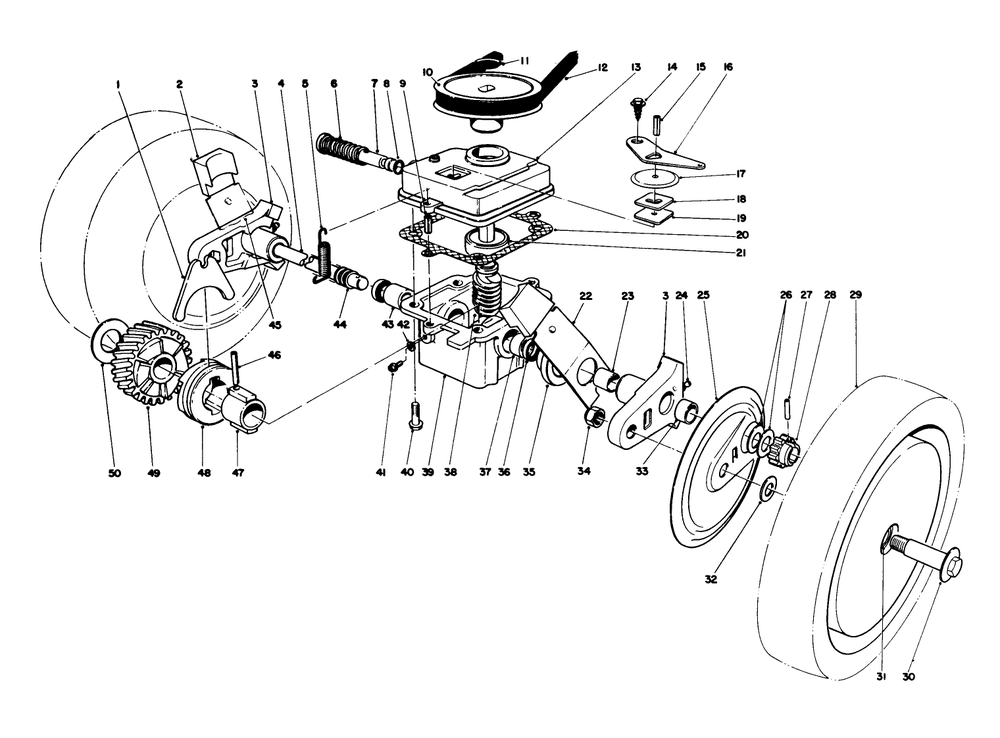 Gear Case Assembly Diagram and Parts List for 16775 6000001 - 6999999 Toro Lawn Mower