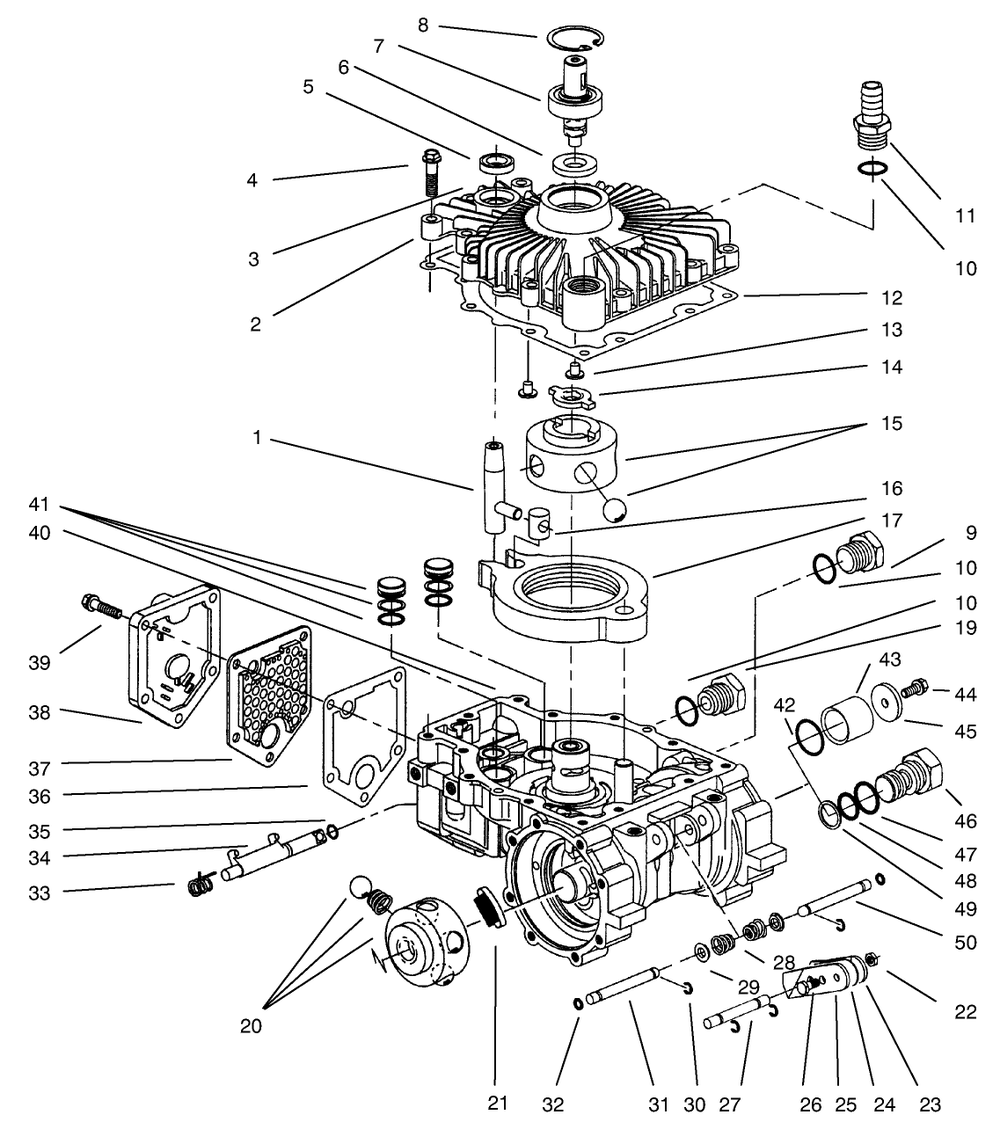 Transmission Eaton Model 781-016 Diagram and Parts List for 74105 79000001 - 79999999 Toro Lawn Tractor