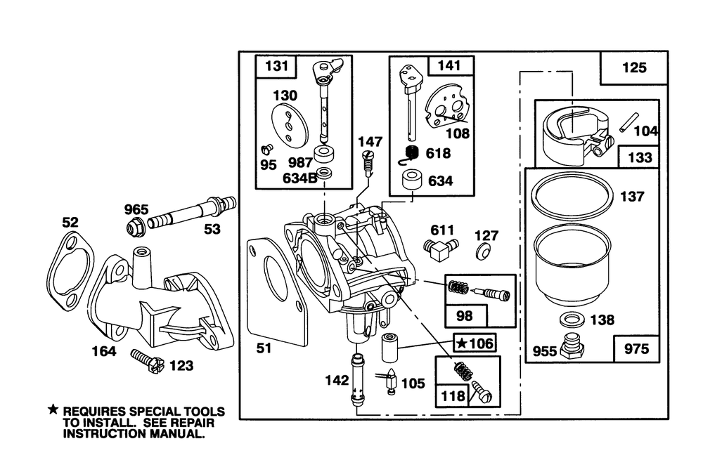 Engine Briggs & Stratton Model 286707-0452-01 Diagram and Parts List for 71203 3900001 - 3999999 Toro Lawn Tractor