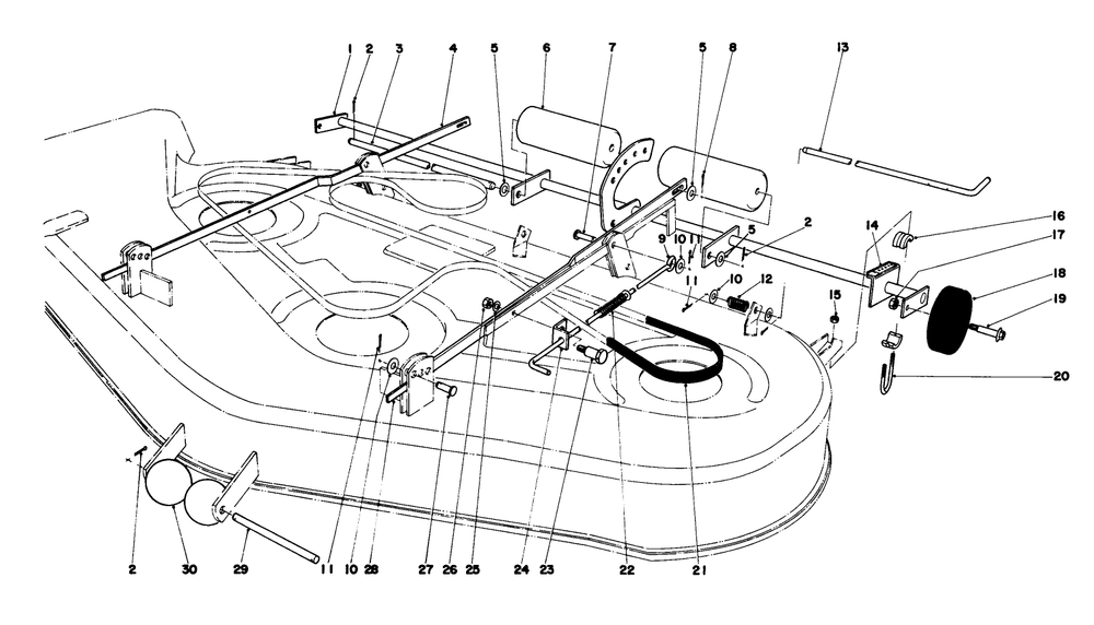 Mower Lift Assembly Diagram and Parts List for 57356 0000001 - 0999999 Toro Lawn Tractor