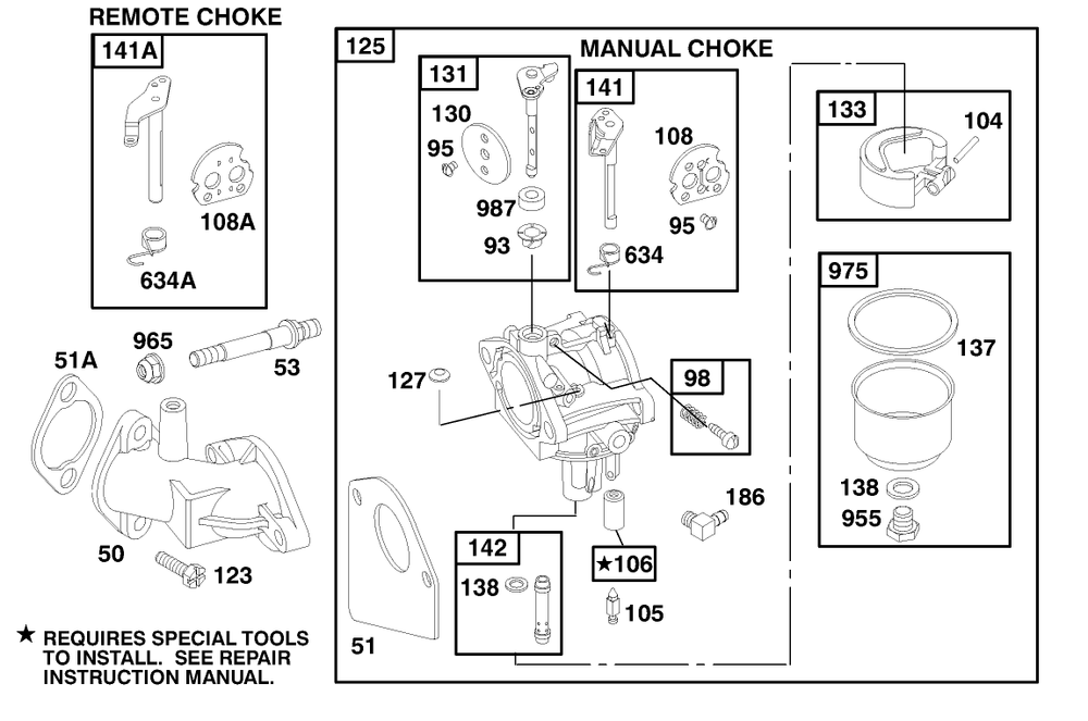 Engine Briggs & Stratton Model 195707-0421-E1 Diagram and Parts List for 70041 8900001 - 8999999 Toro Lawn Tractor