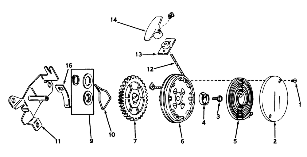 Starter No. 590450a Diagram and Parts List for 20762 1000001 - 1999999 Toro Lawn Mower