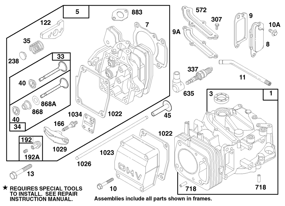 Engine Gts 150 Diagram and Parts List for 20464 7900001 - 7999999 Toro Lawn Mower