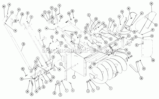 Parts List For Snow Throw Model 6-3211 (Forme Diagram and Parts List for ST-326 1966 Toro Snow Blower