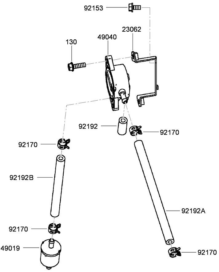Fuel Tank And Fuel Valve Assembly Diagram and Parts List for 74945CP (290000001-290999999)(2009) Toro Lawn Mower