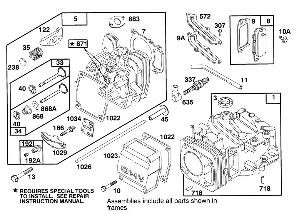 Engine Gts-150 Diagram and Parts List for 20928BC 59000001 - 59999999 Toro Lawn Mower