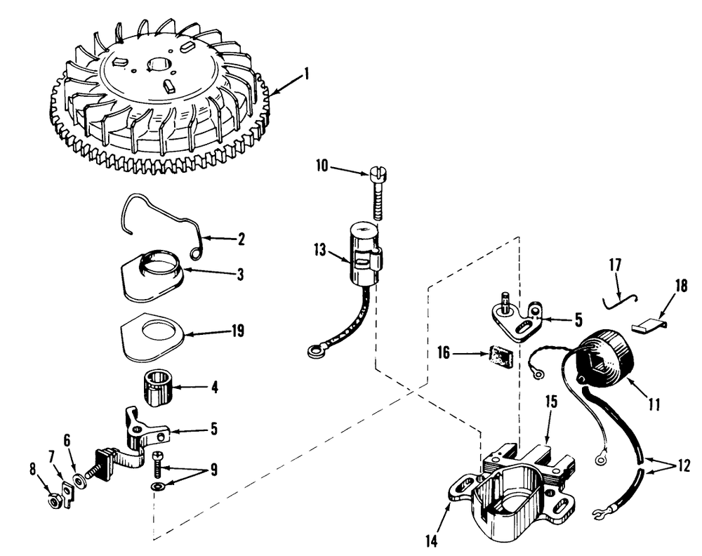 Magneto No. 610772 Diagram and Parts List for 21103 9000001 - 9999999 Toro Lawn Mower