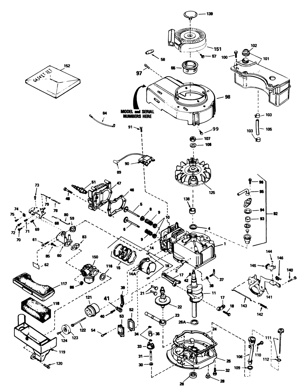Engine Tecumseh Model No. Tvs100-44011a Diagram and Parts List for 20692 7000001 - 7999999 Toro Lawn Mower