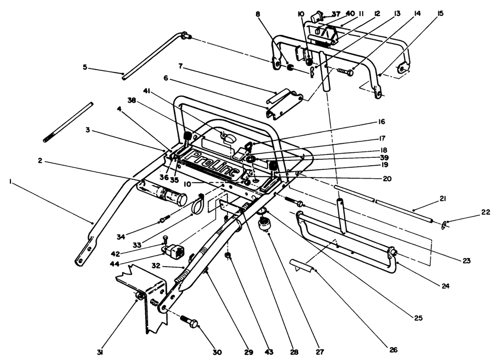 Handle Assembly Diagram and Parts List for 30180 390001 - 399999 Toro Lawn Tractor Accessories