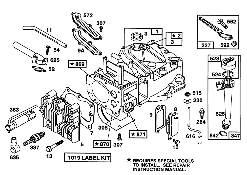 Engine Briggs & Stratton Model 124702-3115-01 Diagram and Parts List for 20213 2000001 - 2999999 Toro Lawn Mower