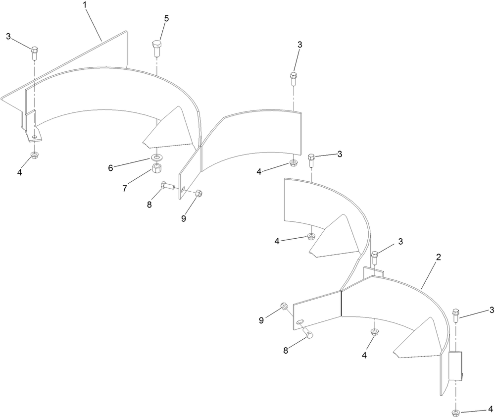Recycler Kit Assembly Diagram and Parts List for 140-8016  Toro Lawn Mower