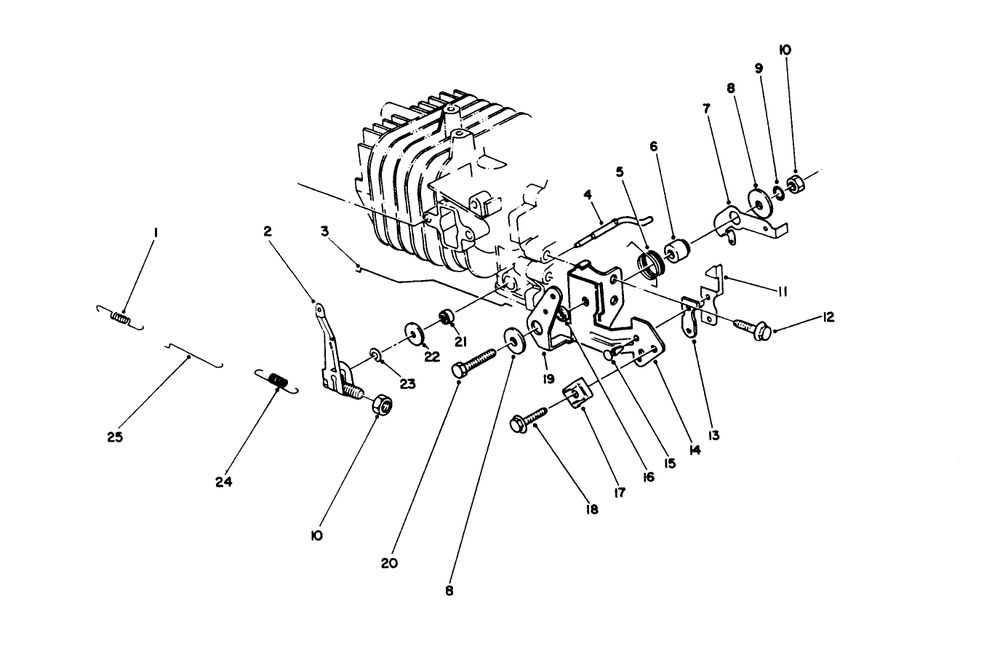 Governor Assembly (Engine No. 47pk9-2) Diagram and Parts List for 26682 0000001 - 0999999 Toro Lawn Mower