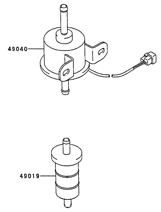 Fuel-Tank/Fuel-Valve Diagram and Parts List for 74213 (210000001-210999999)(2001) Toro Lawn Mower