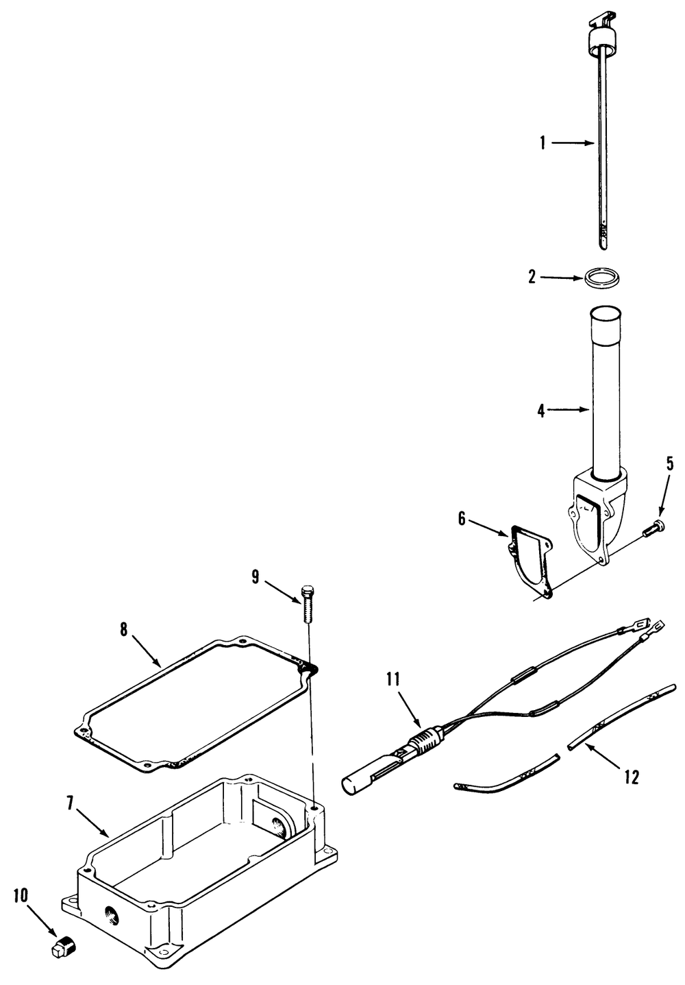Kohler Oil Pan And Dipstick Diagram and Parts List for 31-10K803 2000001 - 2999999 Toro Lawn Tractor