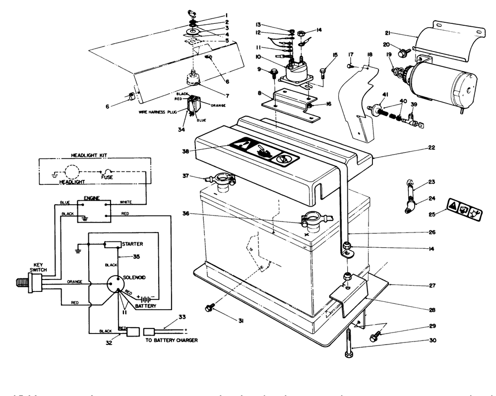 12 Volt Starter Motor Kit No. 66-7700 (Optional) Diagram and Parts List for 38580 2000001 - 2999999 Toro Snow Blower