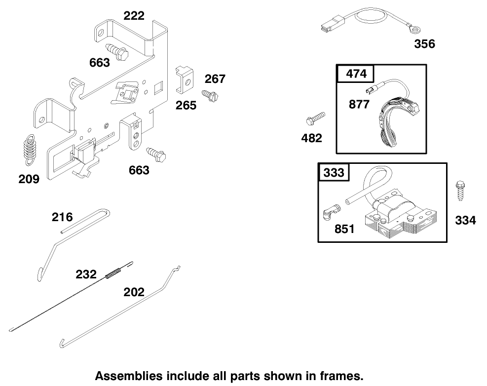 Engine Briggs & Stratton Model 195707-0421-E1 Diagram and Parts List for 70122 9900001 - 9999999 Toro Lawn Tractor