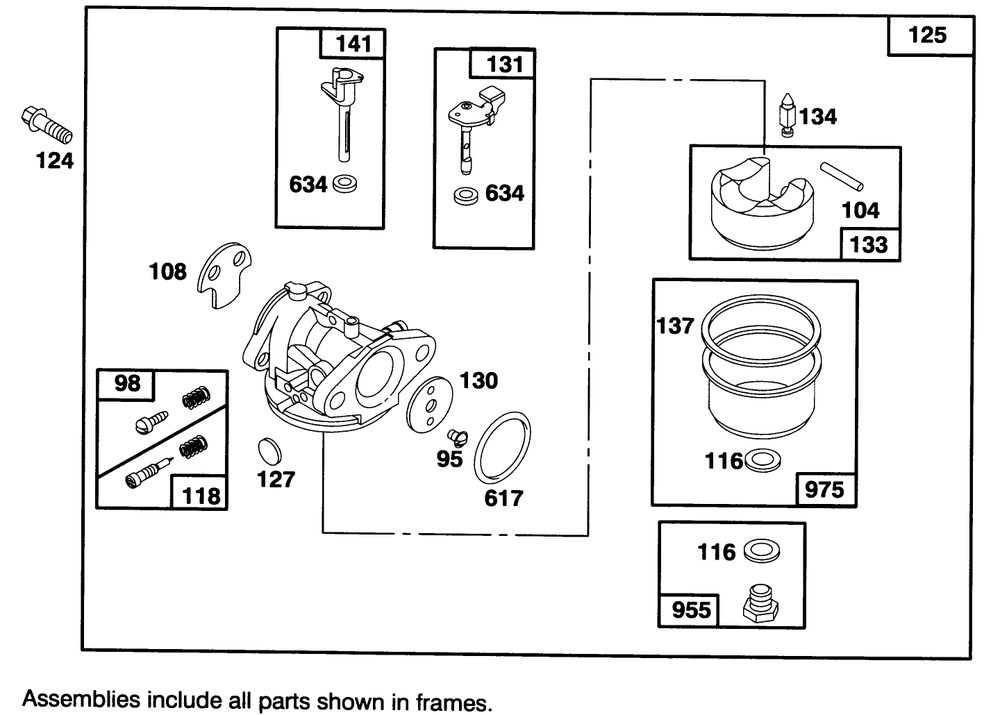Engine Briggs & Stratton Model 127702-0115-01 Diagram and Parts List for 20903B 4900001 - 4999999 Toro Lawn Mower