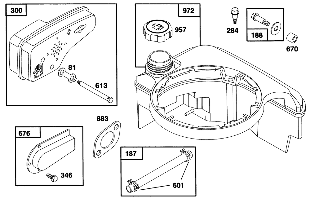 Engine Briggs & Stratton Model 12e802-0620-01 Diagram and Parts List for 21001B 6900001 - 6999999 Toro Lawn Mower