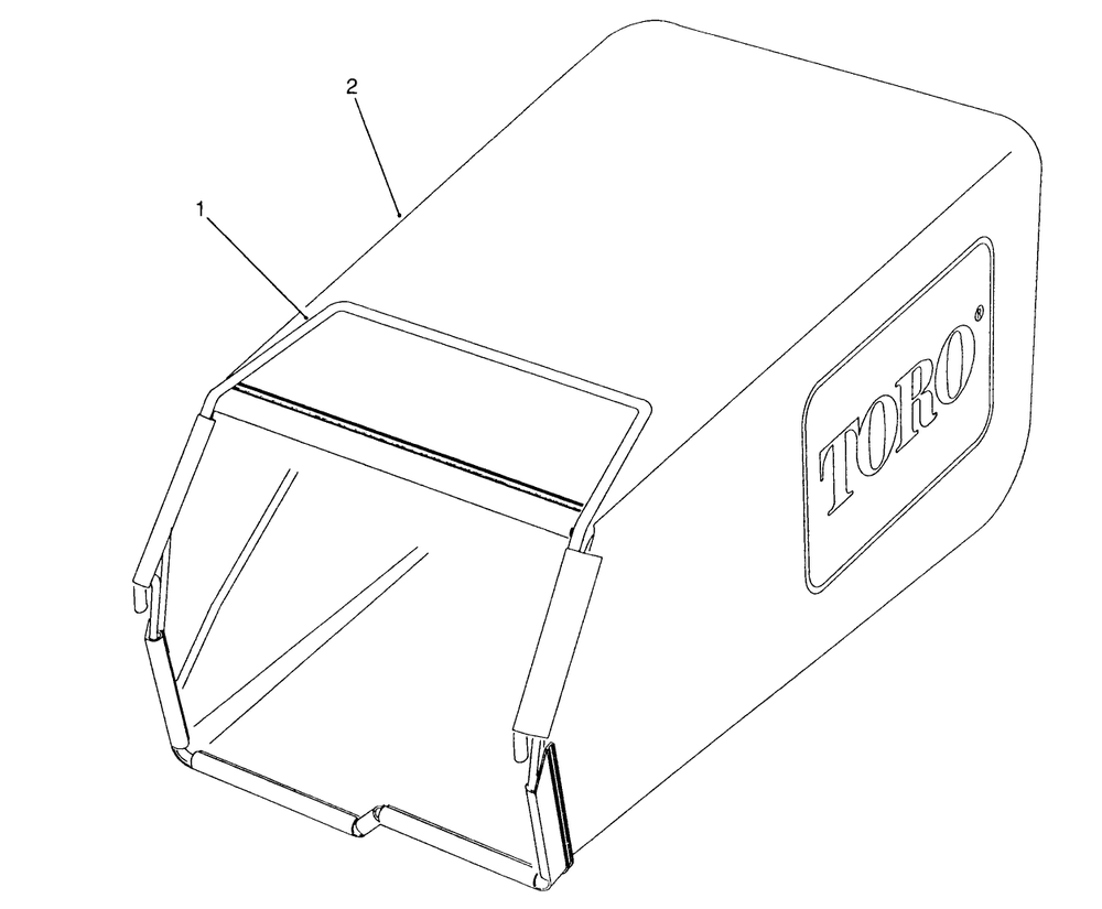Grass Bag Assembly Model 26620b Diagram and Parts List for 26620B 1000001 - 1999999 Toro Lawn Mower