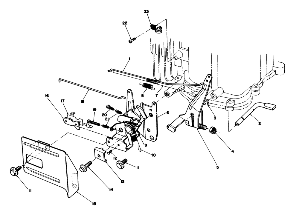 Governor Assembly (Model No. Vmh7) Diagram and Parts List for 20624C 8000001 - 8999999 Toro Lawn Mower