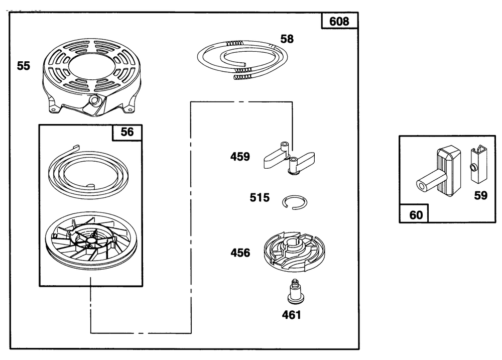 Engine Briggs & Stratton Model 12f802-0667-01 Diagram and Parts List for 20808B 6900001 - 6999999 Toro Lawn Mower