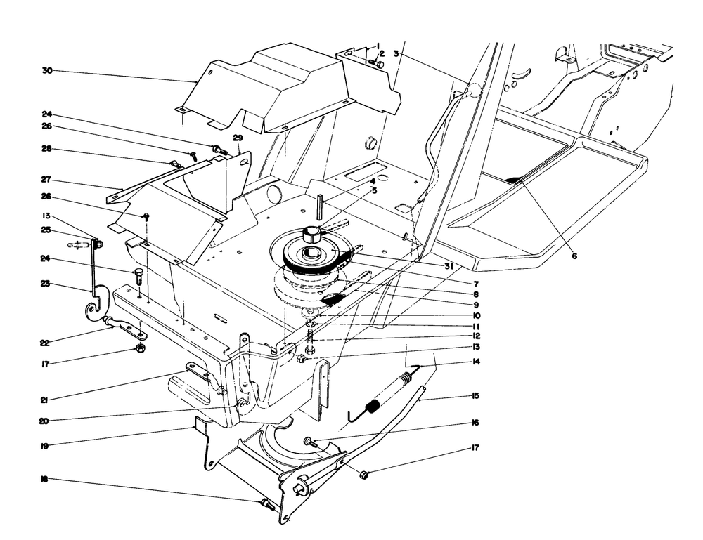 Clutch & Actuator Assembly Diagram and Parts List for 57356 9000001 - 9999999 Toro Lawn Tractor