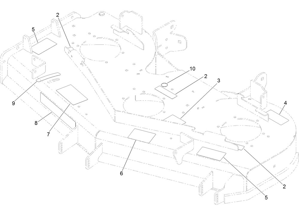 Deck Decal Assembly 1 Diagram and Parts List for 74923TE (313000001-313999999)(2013) Toro Lawn Mower