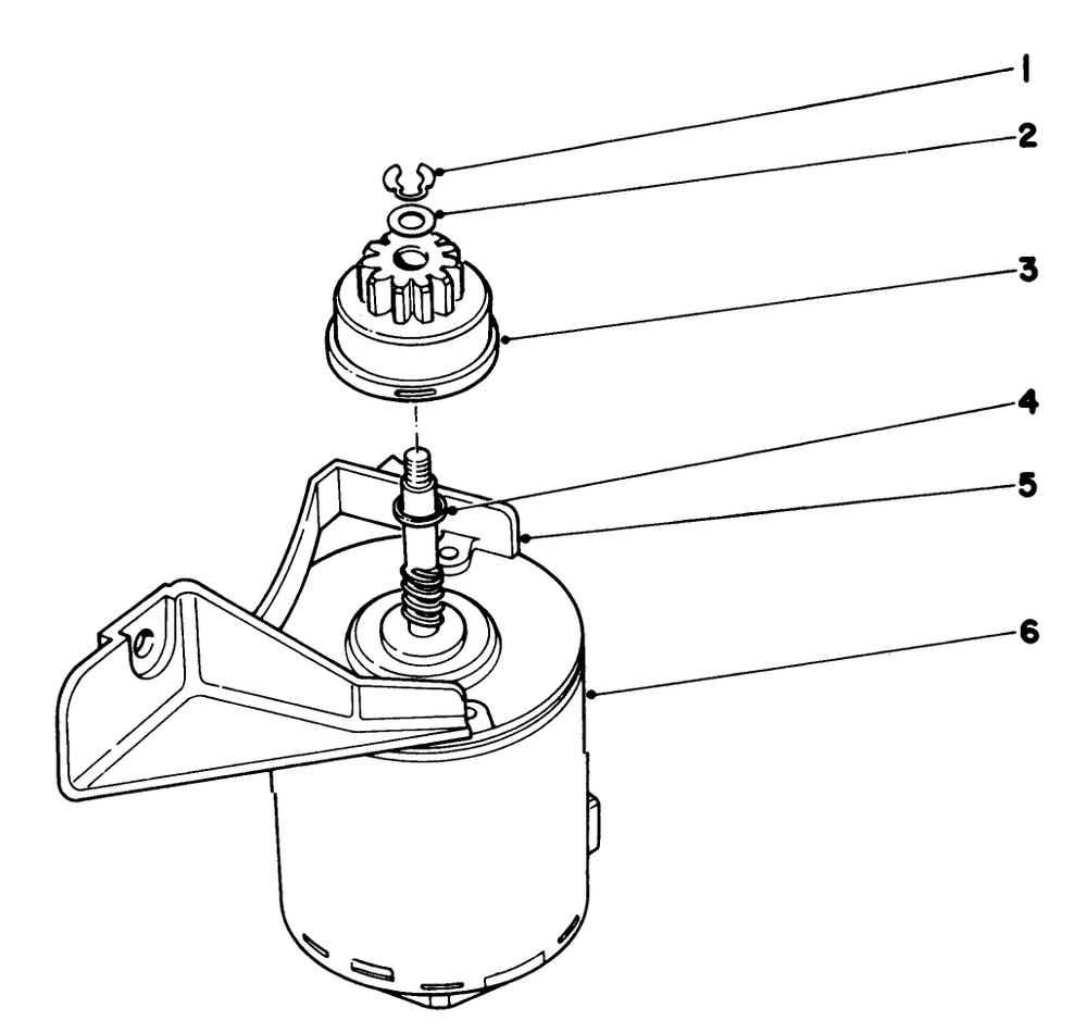 Starter Motor Diagram and Parts List for 20715 2000001 - 2999999 Toro Lawn Mower